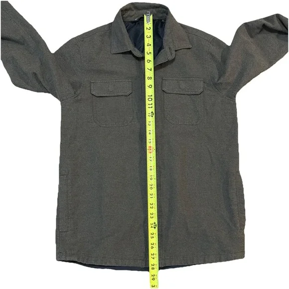 Travis Mathew Men's Small Muted Green Long Sleeve Button‎ Halfway There Shacket